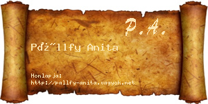 Pállfy Anita névjegykártya